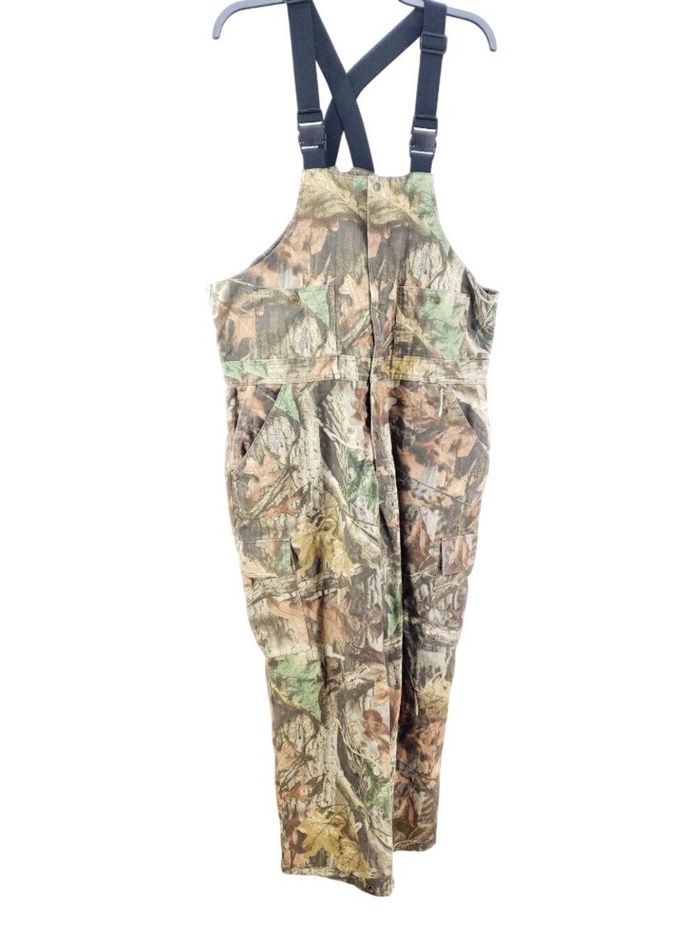 Cabelas Mens XL Regular Hunting Bib Overalls Advatage Timber Camouflage
